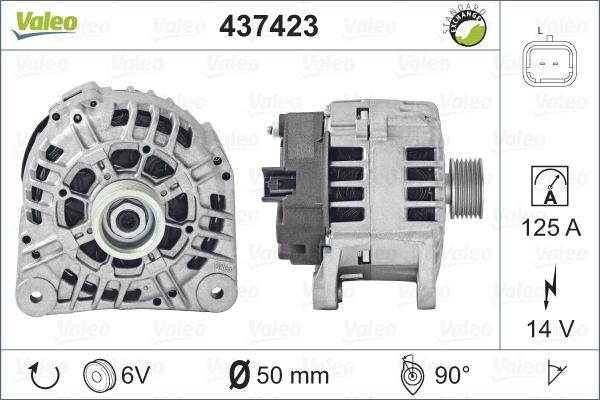 Valeo 437423 - Генератор vvparts.bg