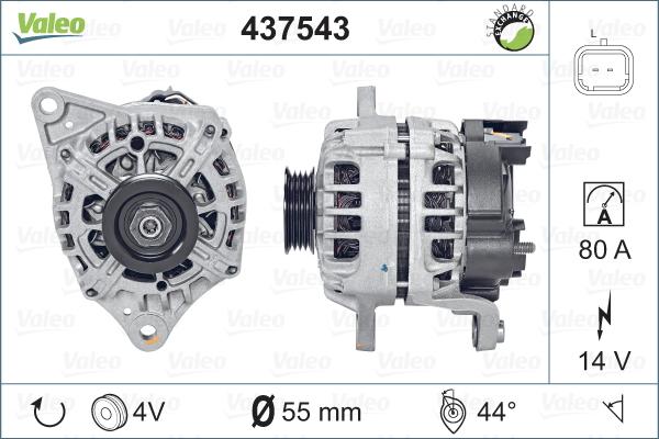 Valeo 437543 - Генератор vvparts.bg