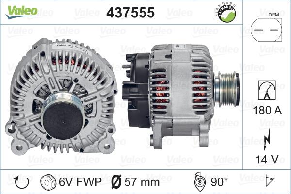 Valeo 437555 - Генератор vvparts.bg