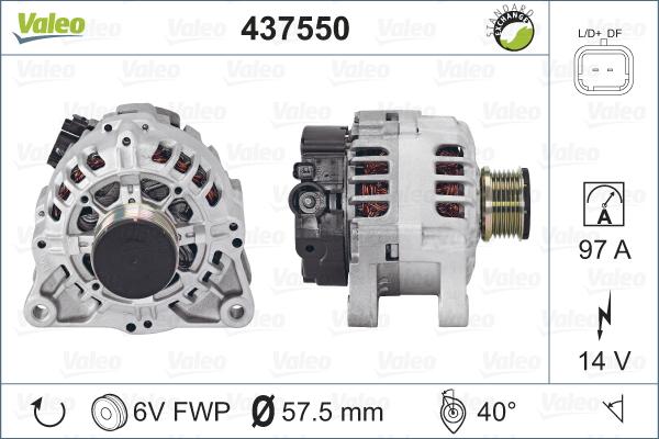 Valeo 437550 - Генератор vvparts.bg