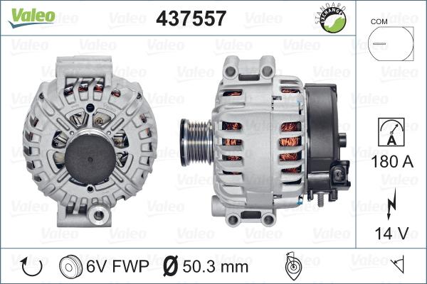 Valeo 437557 - Генератор vvparts.bg