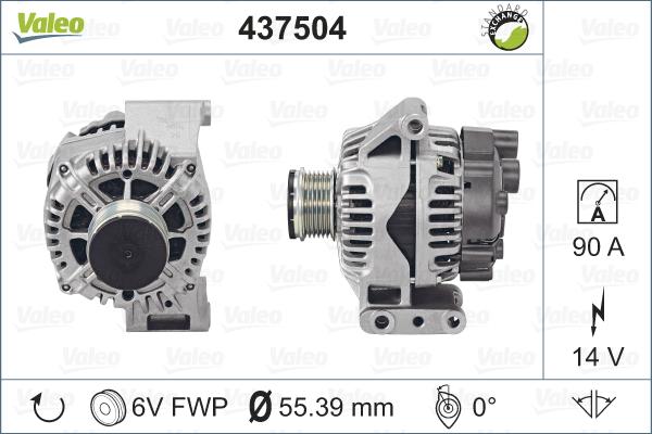 Valeo 437504 - Генератор vvparts.bg