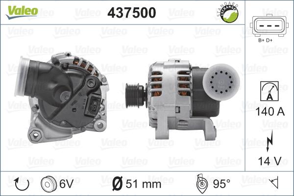 Valeo 437500 - Генератор vvparts.bg