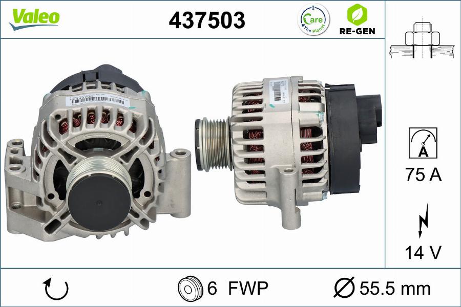 Valeo 437503 - Генератор vvparts.bg