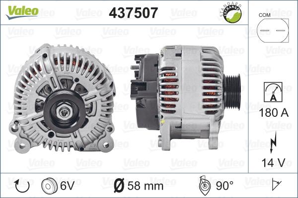 Valeo 437507 - Генератор vvparts.bg