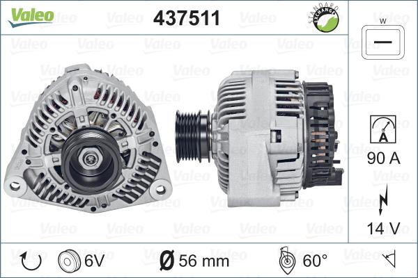 Valeo 437511 - Генератор vvparts.bg