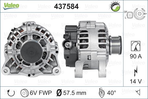 Valeo 437584 - Генератор vvparts.bg