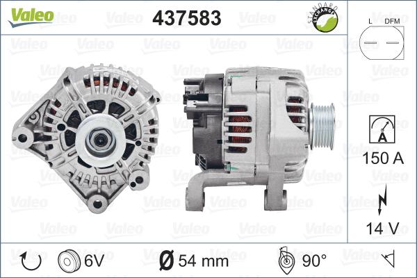 Valeo 437583 - Генератор vvparts.bg