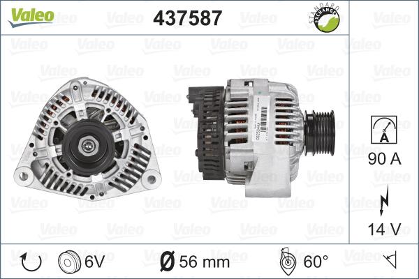 Valeo 437587 - Генератор vvparts.bg