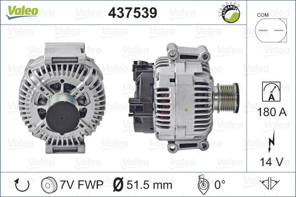 Valeo 437539 - Генератор vvparts.bg