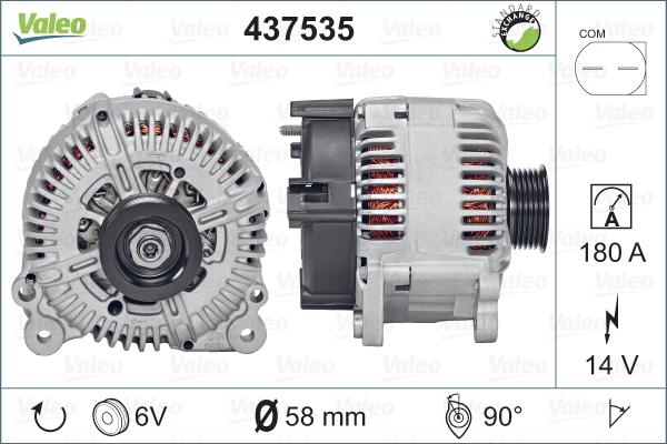 Valeo 437535 - Генератор vvparts.bg