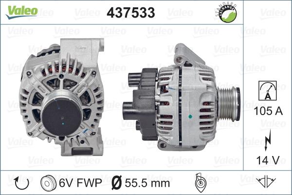 Valeo 437533 - Генератор vvparts.bg