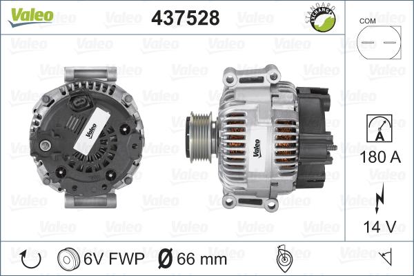 Valeo 437528 - Генератор vvparts.bg