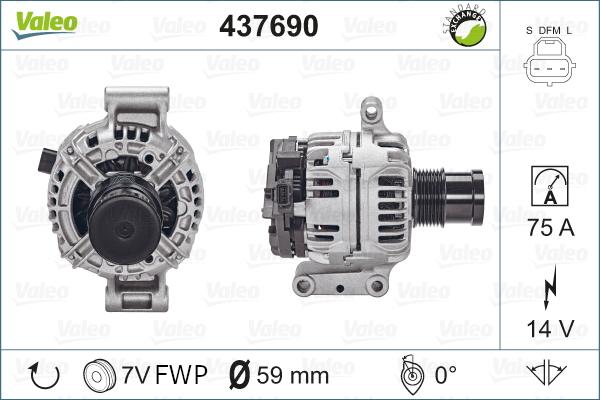 Valeo 437690 - Генератор vvparts.bg