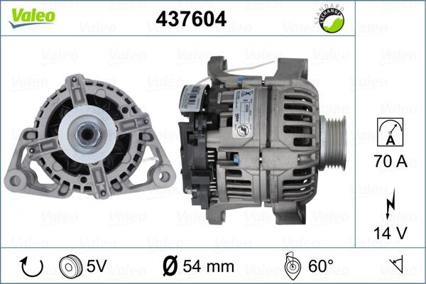 Valeo 437604 - Генератор vvparts.bg