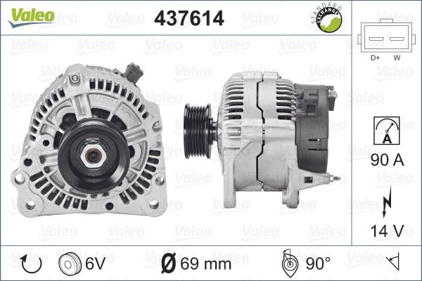 Valeo 437614 - Генератор vvparts.bg