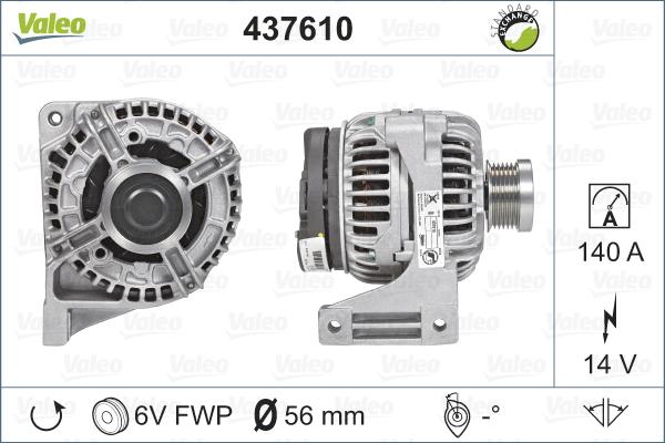 Valeo 437610 - Генератор vvparts.bg