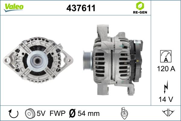 Valeo 437611 - Генератор vvparts.bg