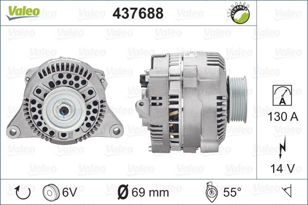 Valeo 437688 - Генератор vvparts.bg