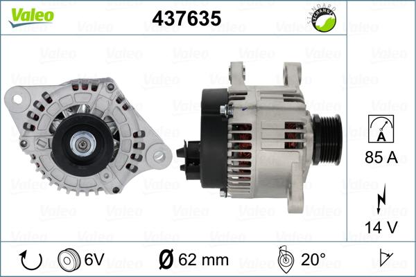 Valeo 437635 - Генератор vvparts.bg