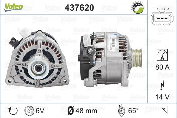 Valeo 437620 - Генератор vvparts.bg