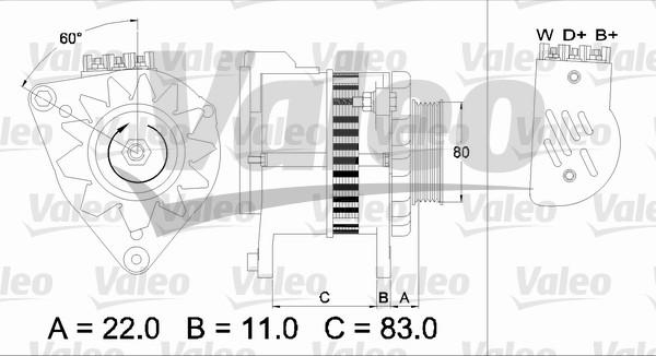 Valeo 437 049 - Генератор vvparts.bg