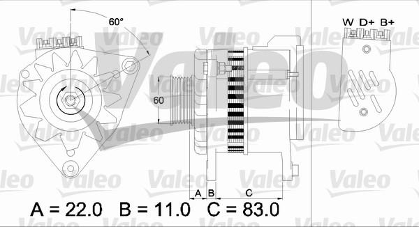 Valeo 437051 - Генератор vvparts.bg