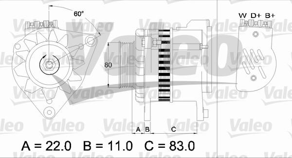 Valeo 437052 - Генератор vvparts.bg