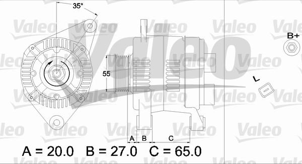 Valeo 437196 - Генератор vvparts.bg