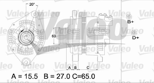 Valeo 437164 - Генератор vvparts.bg