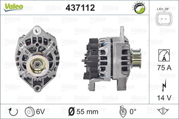 Valeo 437112 - Генератор vvparts.bg