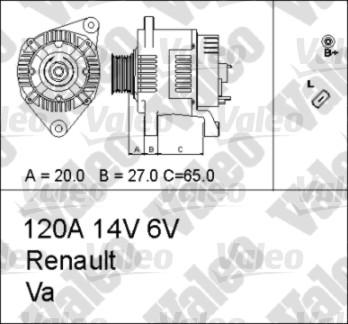 Valeo 437184 - Генератор vvparts.bg