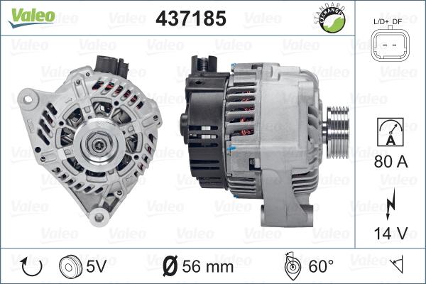 Valeo 437185 - Генератор vvparts.bg