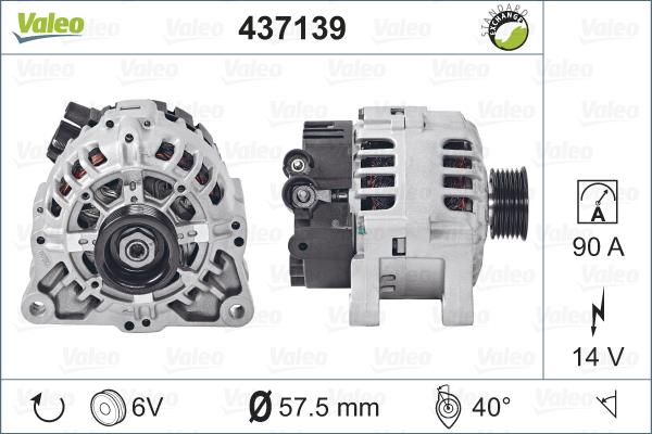 Valeo 437139 - Генератор vvparts.bg