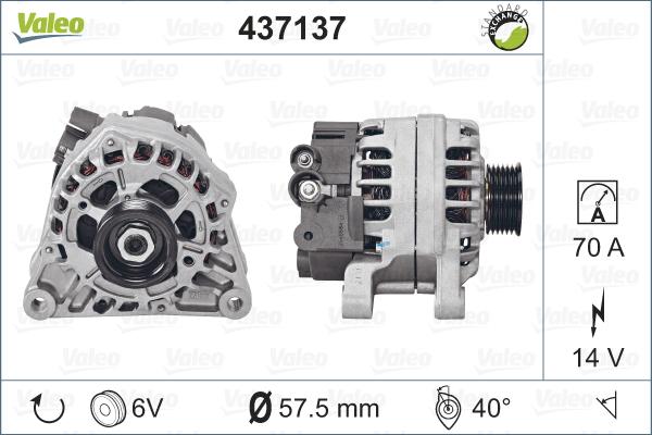 Valeo 437137 - Генератор vvparts.bg