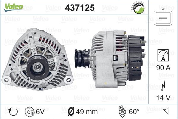 Valeo 437125 - Генератор vvparts.bg