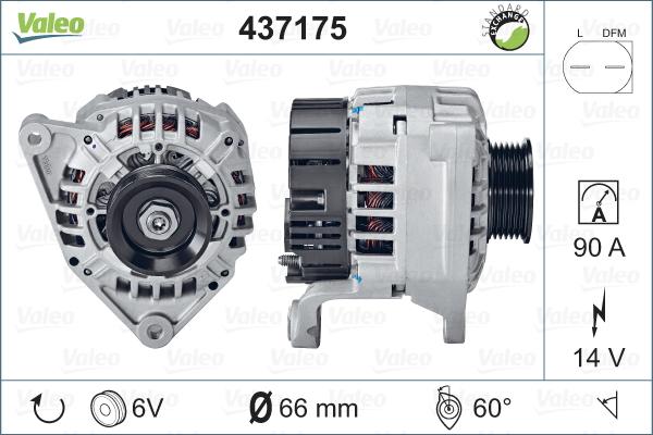 Valeo 437175 - Генератор vvparts.bg