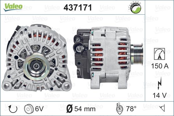 Valeo 437171 - Генератор vvparts.bg