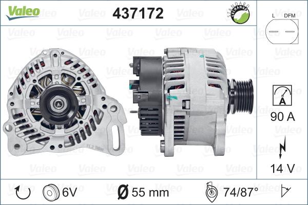 Valeo 437172 - Генератор vvparts.bg