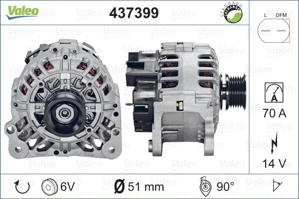 Valeo 437399 - Генератор vvparts.bg