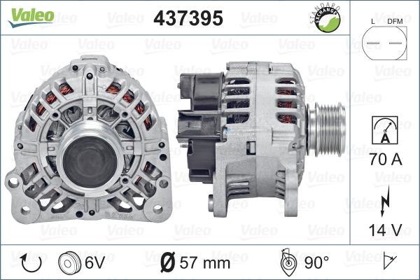 Valeo 437395 - Генератор vvparts.bg