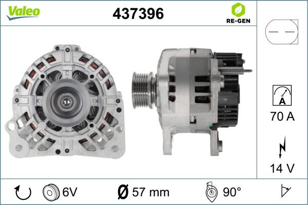 Valeo 437396 - Генератор vvparts.bg