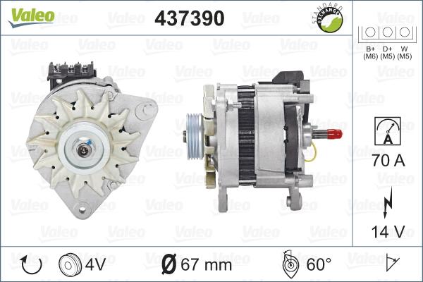 Valeo 437390 - Генератор vvparts.bg