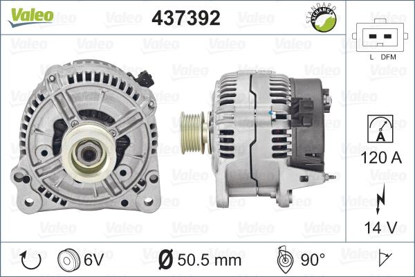 Valeo 437392 - Генератор vvparts.bg