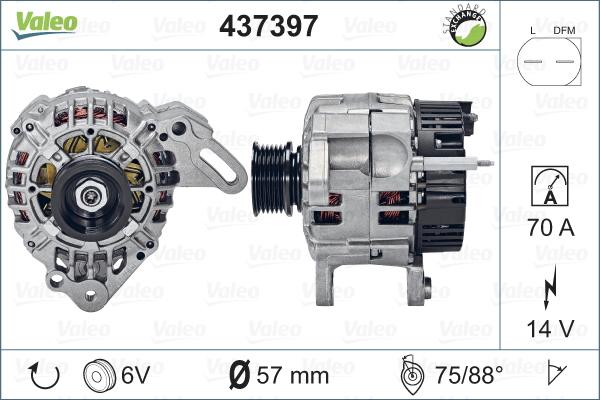 Valeo 437397 - Генератор vvparts.bg