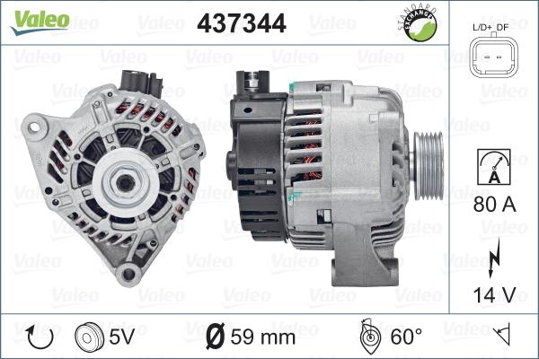 Valeo 437344 - Генератор vvparts.bg