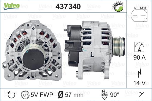 Valeo 437340 - Генератор vvparts.bg