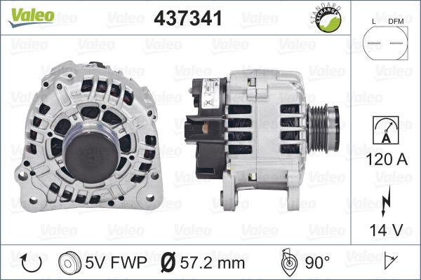 Valeo 437341 - Генератор vvparts.bg