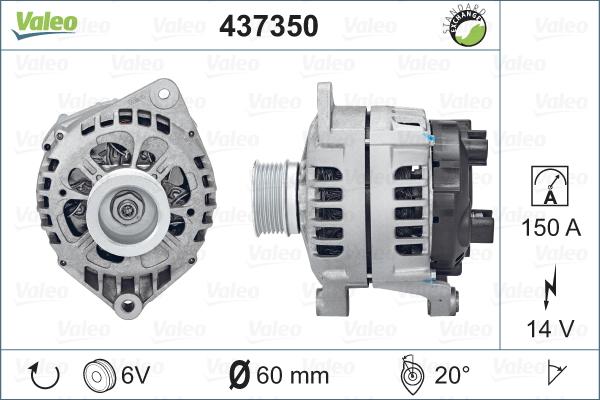 Valeo 437350 - Генератор vvparts.bg