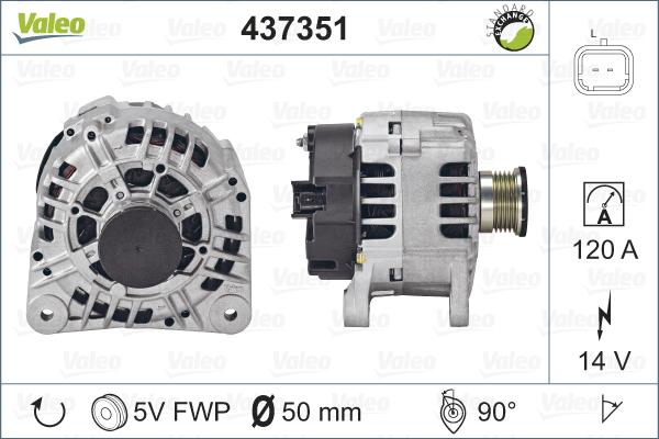 Valeo 437351 - Генератор vvparts.bg